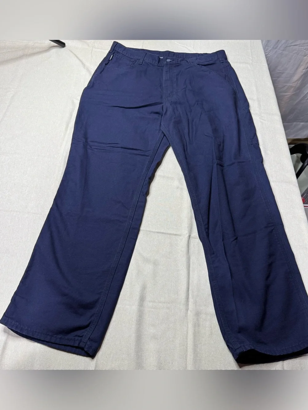 Carhartt FRB159 FR CAT 2 Relaxed Fit Work Pants 38x32 Navy Flame Resistant Pants